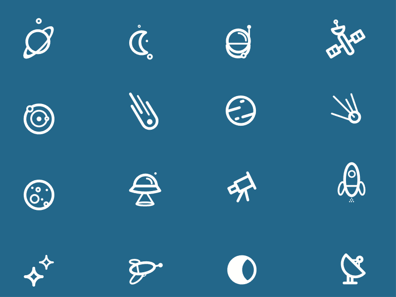 Vector Space Icons Freebie