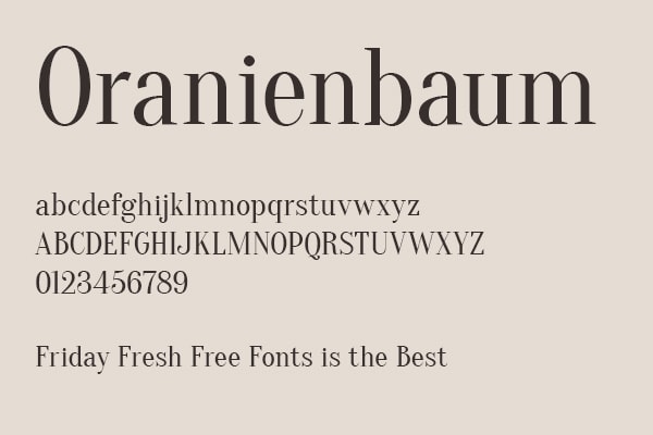 oranienbaum font