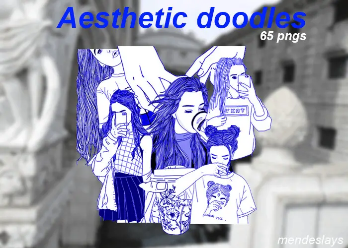 Aesthetic Doodle PNG Pack