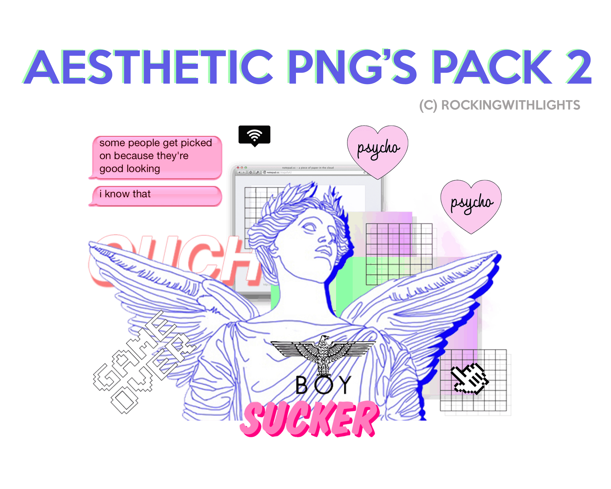 Aesthetic PNG Pack 2 by RockingWithLights