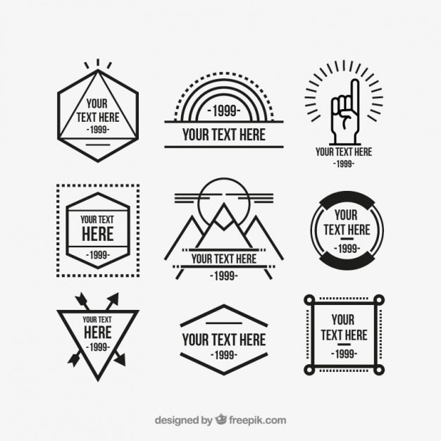 Free Geometric Hipster Logo Templates