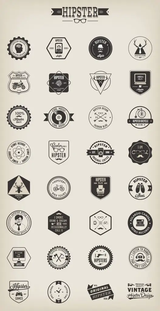 13+ Free Vector Hipster Logo Template Sets Hipsthetic