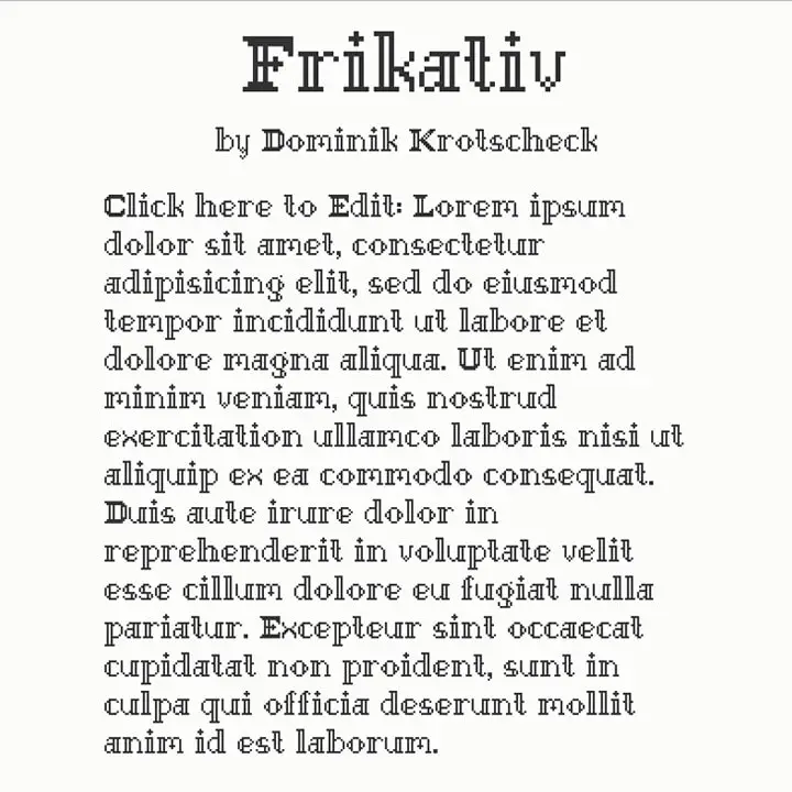 Frikativ Free Pixel Font Download