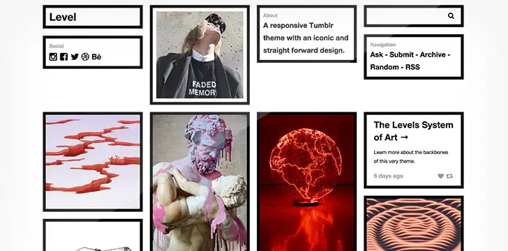 Level Free Minimal Tumblr Theme