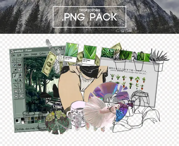 Pale Net Art PNG Pack by tropicsong