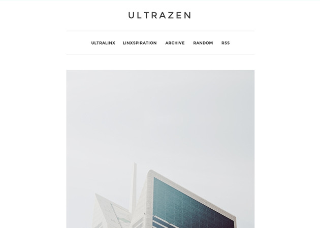 UltraZen Free Minimal Tumblr Theme