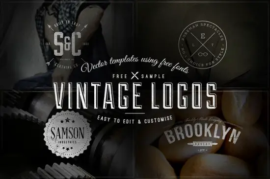 Free Vintage Hipster Logo Templates