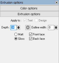 Xara 3D Maker 7 Extrusion Options