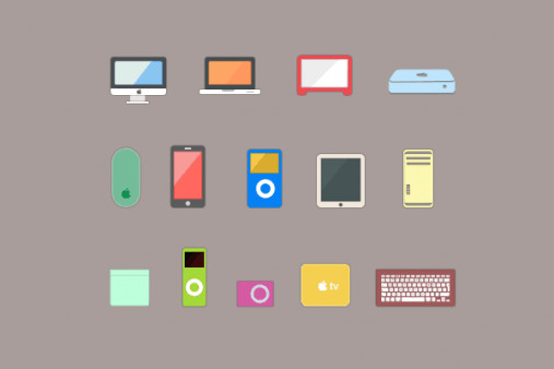 12 Free Flat Apple Product Vector Icons