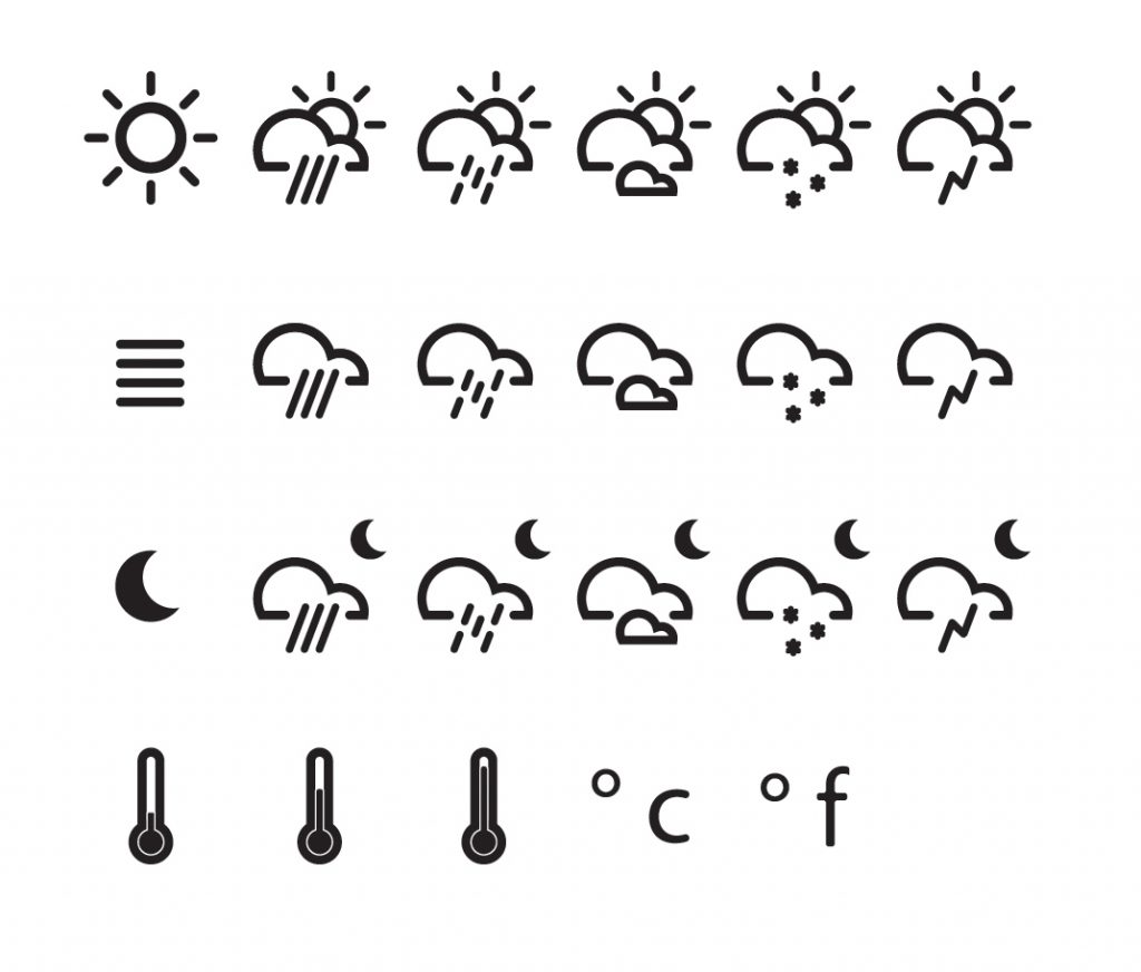 23 FREE Vector Weather Icon Set