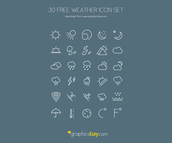 The Best 17 Free Weather Vector Icon Sets Hipsthetic