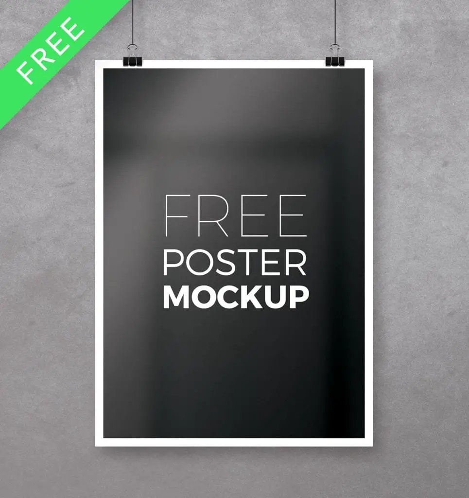 Free A4 Poster PSD Mockup