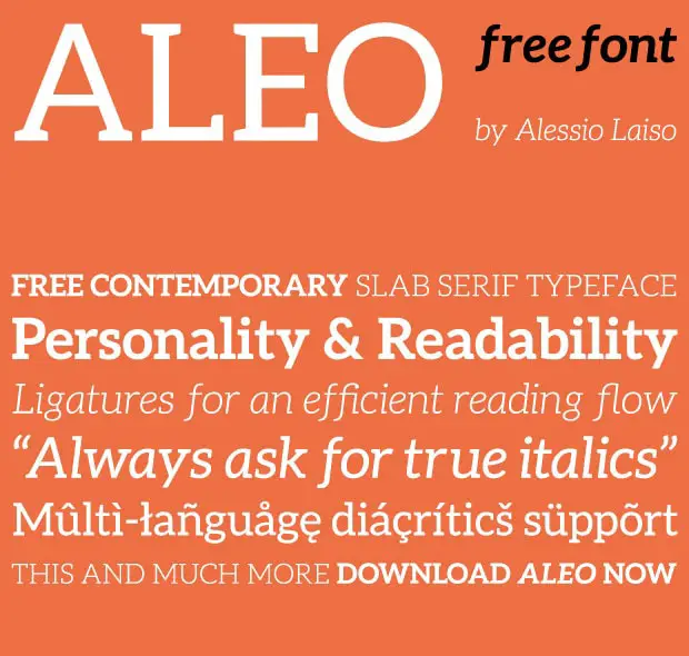 Aleo - Free Slab Serif Font