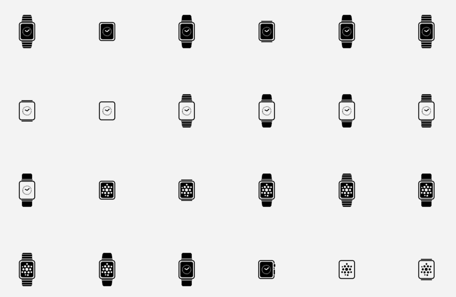 Free Apple Watch Flat Vector Icons