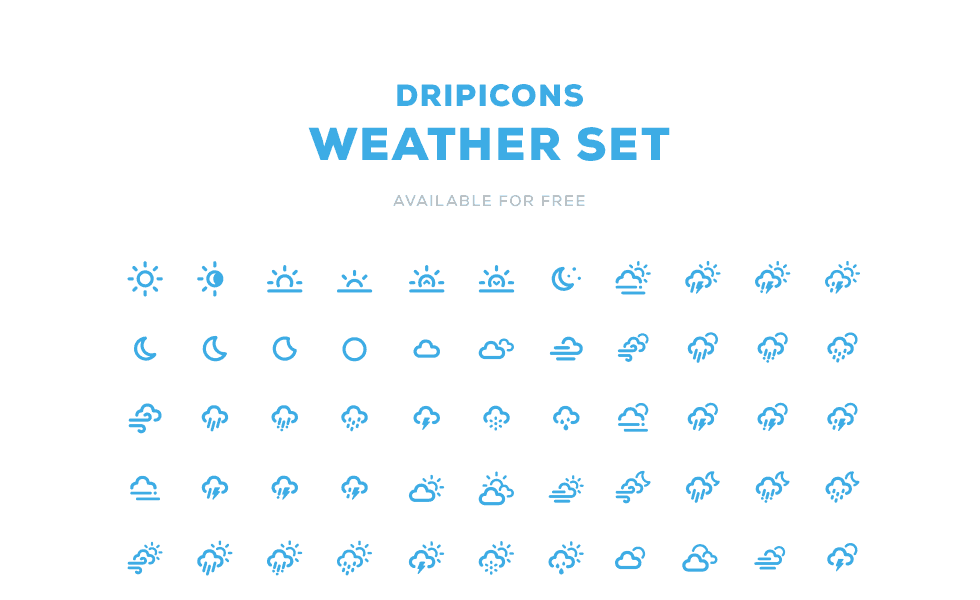 Dripicons - Free Weather Icons
