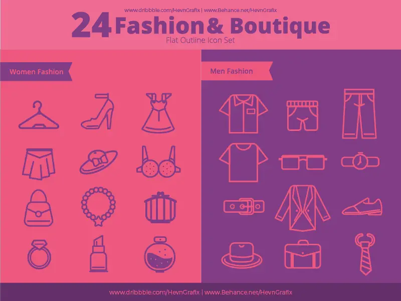 Free Fashion and Boutique Vector Icons