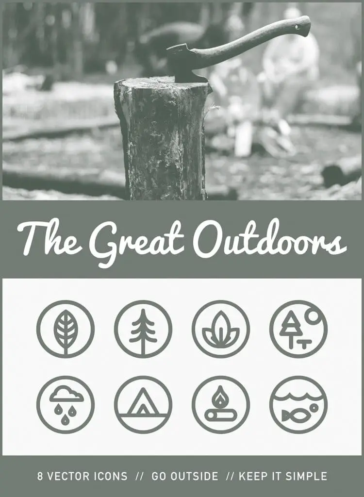 Free Vector Icon Set - The Great Outdoors