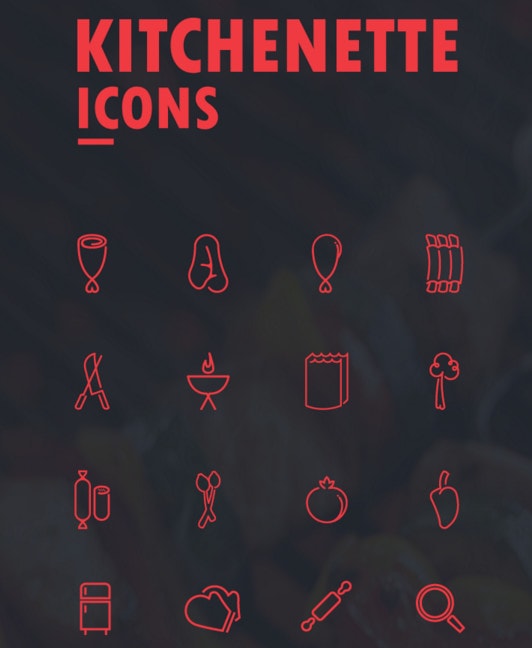 Free Kitchenette Vector Icons