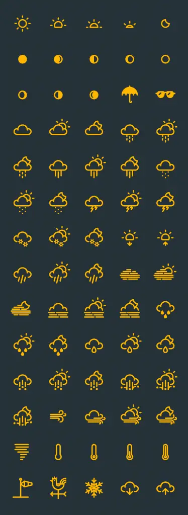 Free Weather Vector Icons