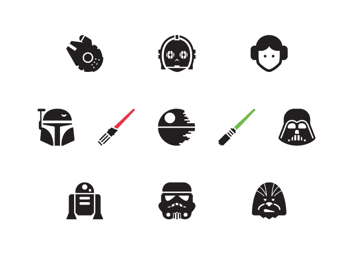 Free Vector Star Wars Icon Set