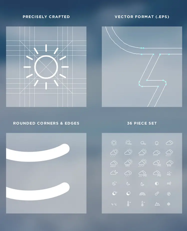 Free Weather Vector Icons Pack