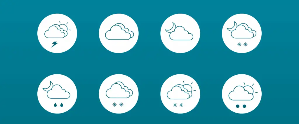 Free Vector Weather Line Icons