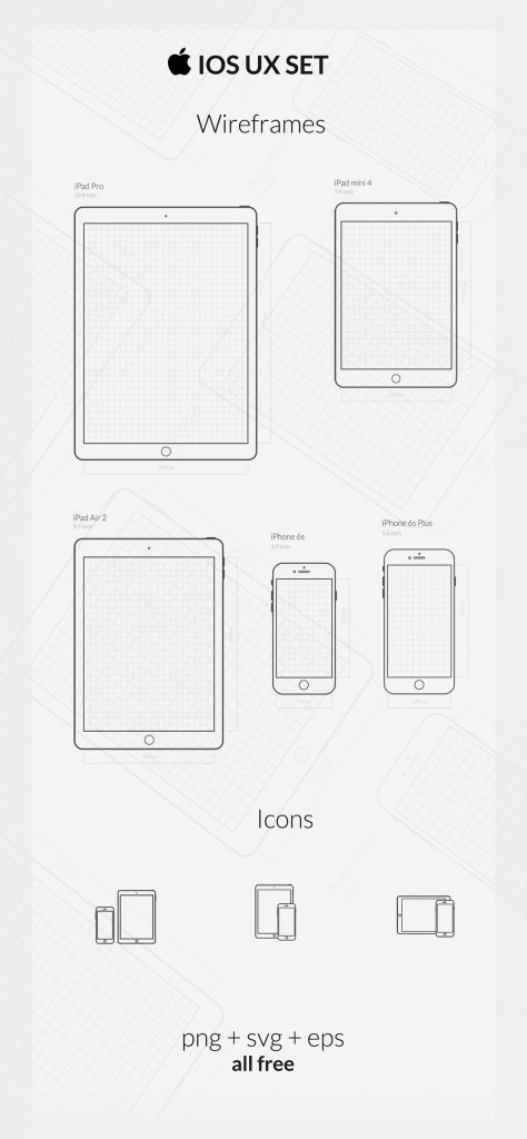 Free iOS UX SET (Wireframes & Vector Icons)