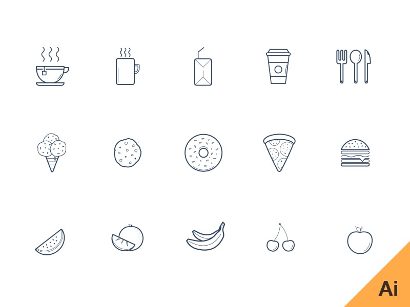 Freebie - Kitchen Vector Icons