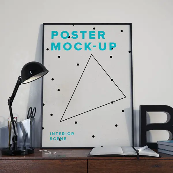 Free Interior Poster Mockup PSD