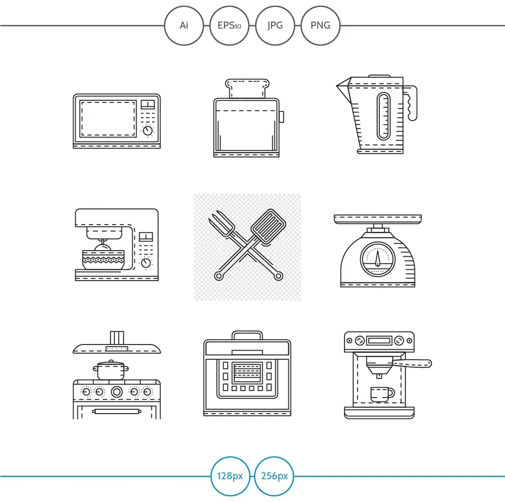 Free Kitchen Appliance Vector Icons