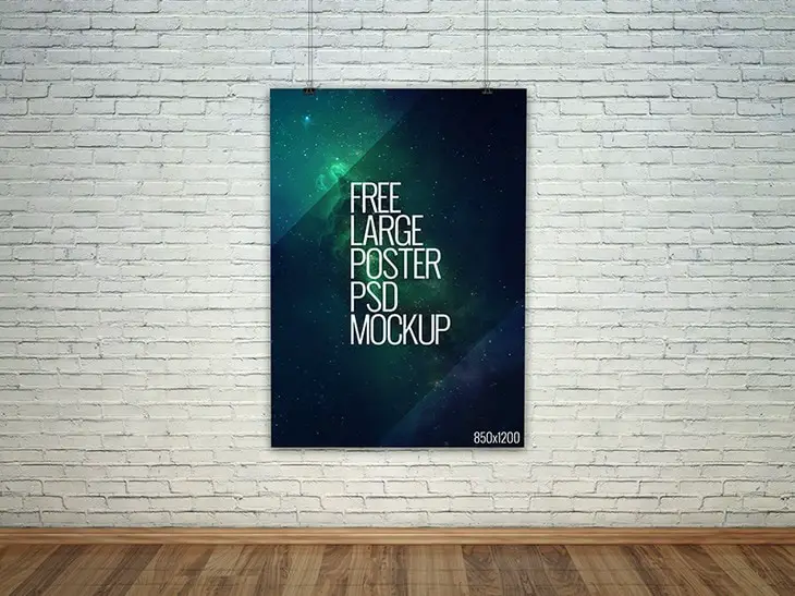 Large Poster PSD Mockup