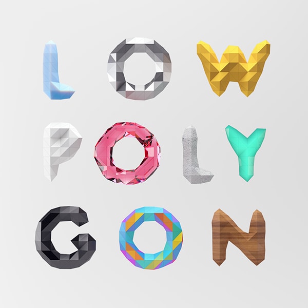 Free Low Polygonal Font