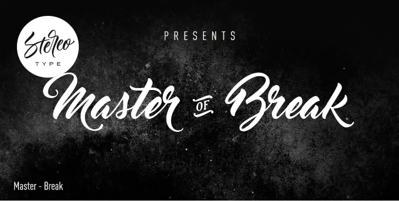 Master of Break - Free Script Font