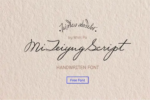 Mi Teiyng - Free Script Font