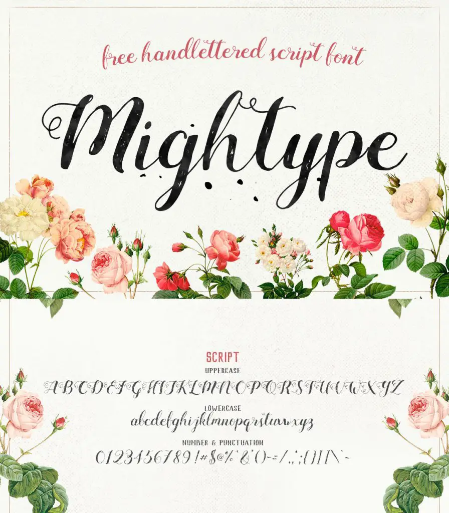 Mightype - Free Script Font