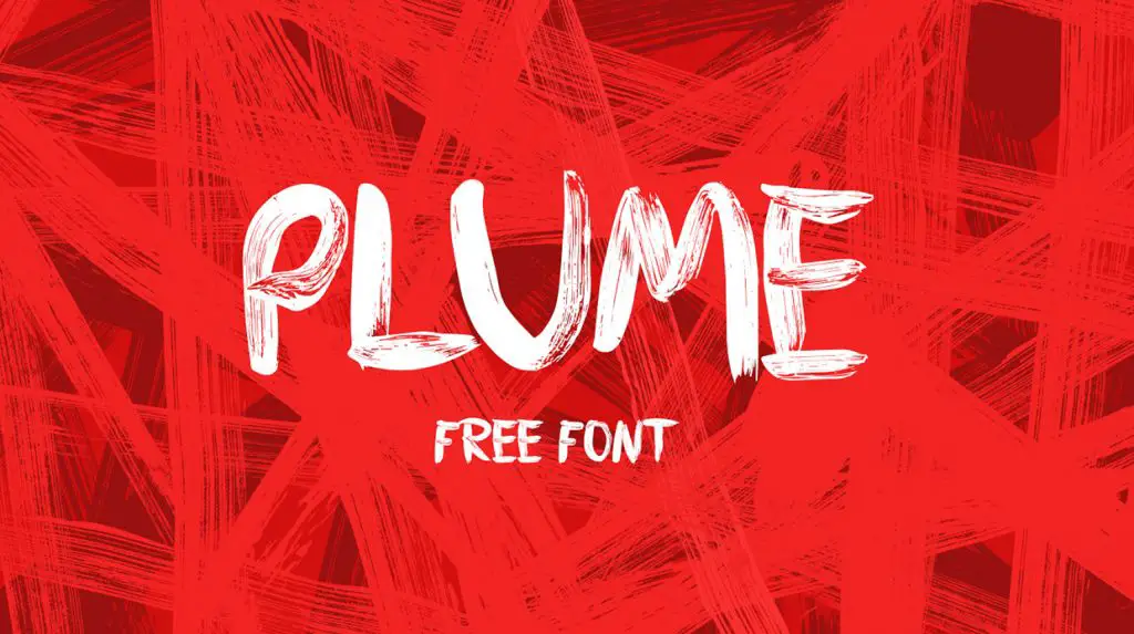 PLUME - Free Brush Font