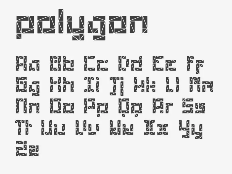 Free Polygonal Font