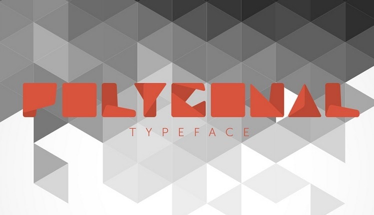 Free Polygonal Typeface