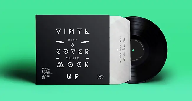 Free Psd Vinyl Cover Record Mock-Up