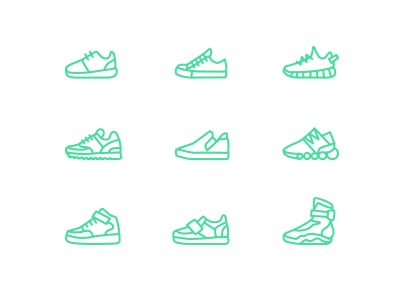 Sneaker Vector Icon Set