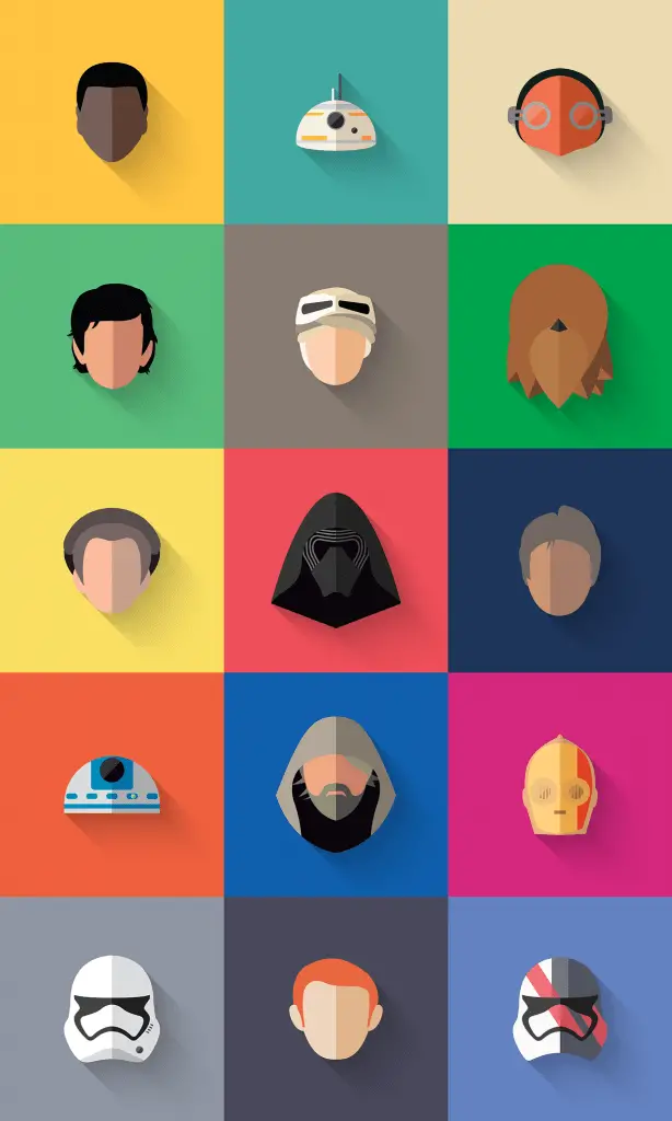Star Wars Flat Vector Icons