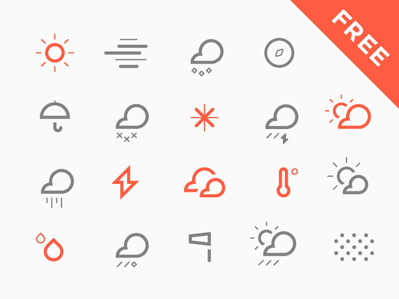 The Weather Is Round Free Vector Icons