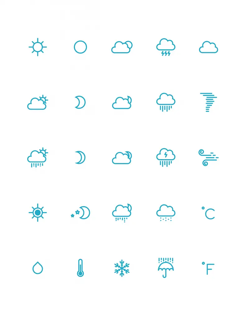 Free Vector Weather Icons