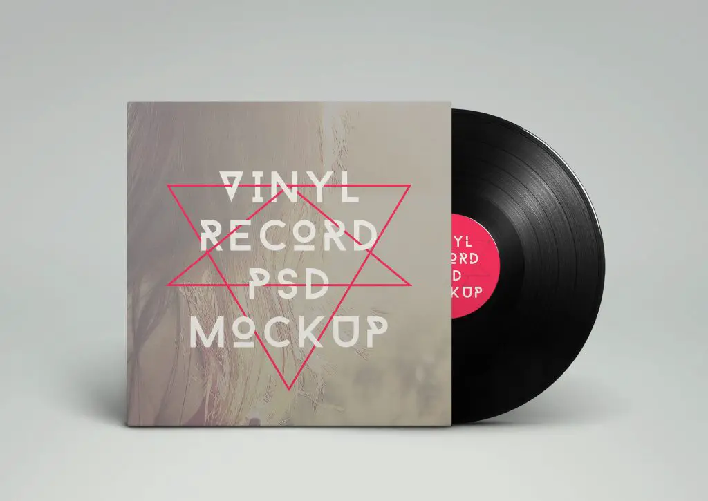 Free Vinyl Record PSD Mockup