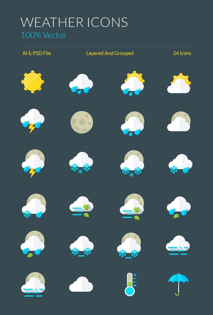 Free Vector Weather Icons and Symbols