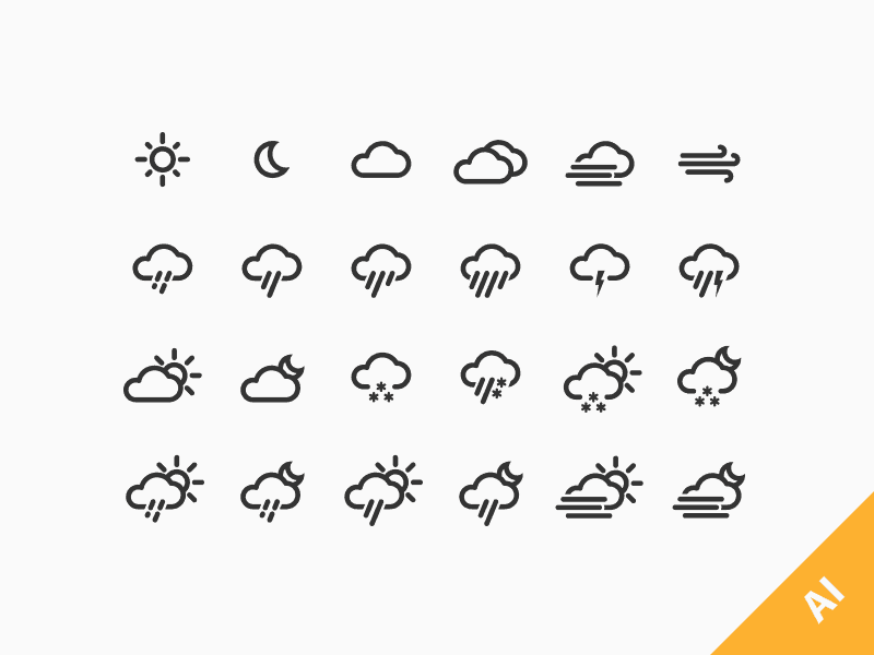 Free Weather Icons by Jakob Treml