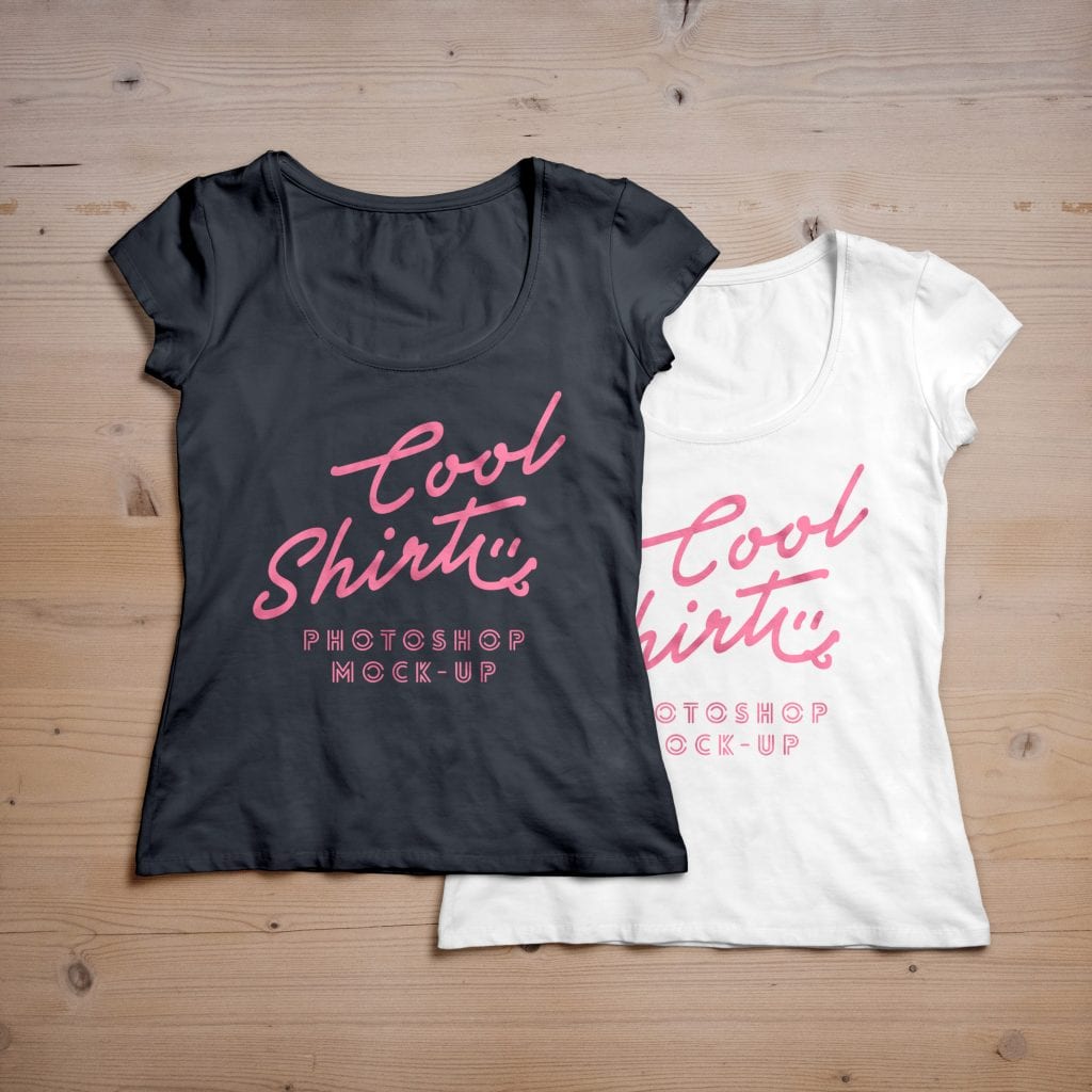 Free Womens T-Shirt MockUp PSD