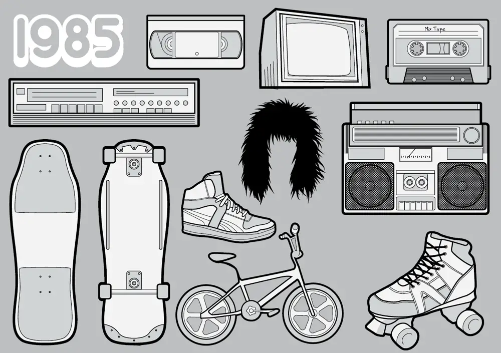 Free 1980s Vector Pack