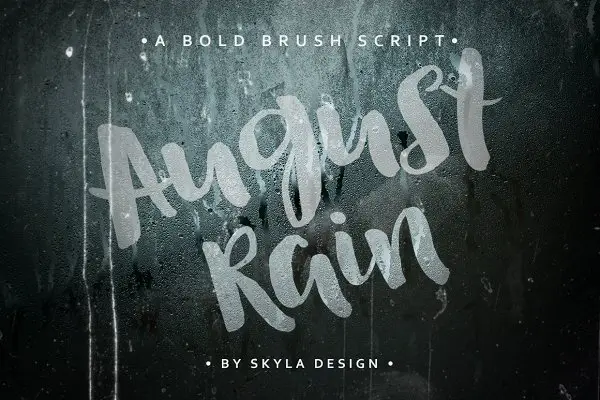 August Rain - Premium, Bold, Brush Font