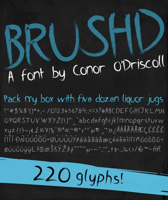 Brushd - Brush Font